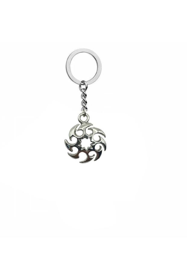 Round Ninja Star Figured Keychain – Zamak Metal Unisex Japanese Martial Arts Accessory