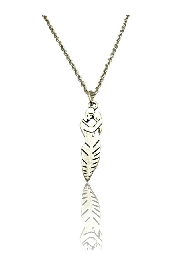Hug Lover Figured Necklace – Zamak Plated – Meaningful Couple Design – 60 cm Chain