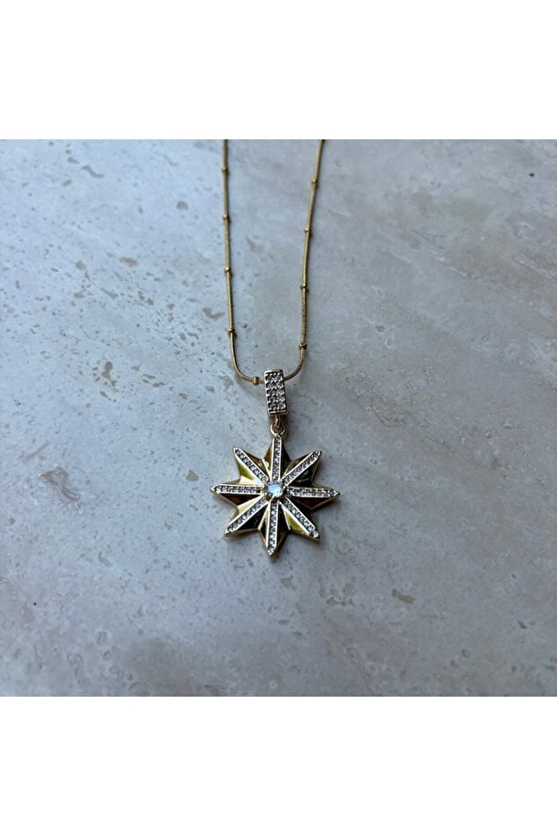 Stone Multi-Pointed Star Necklace (46 cm)