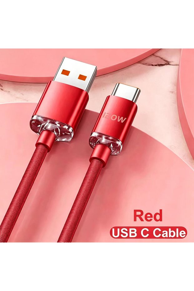 2m USB C Red NNBILI 120W USB Type C To Type C Color Cable Phone Fast Charging USB A To Type C Data C