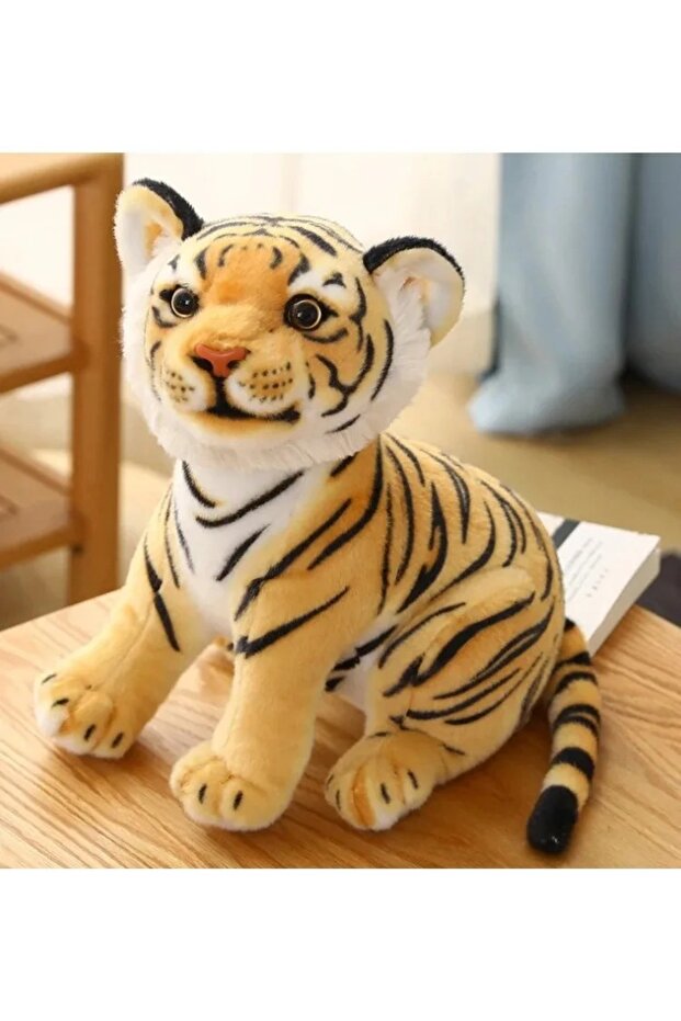 B 23cm -23cm Simulation Baby Tiger Plush Toy Stuffed Soft Wild Animal Forest Tiger Pillow Dolls For