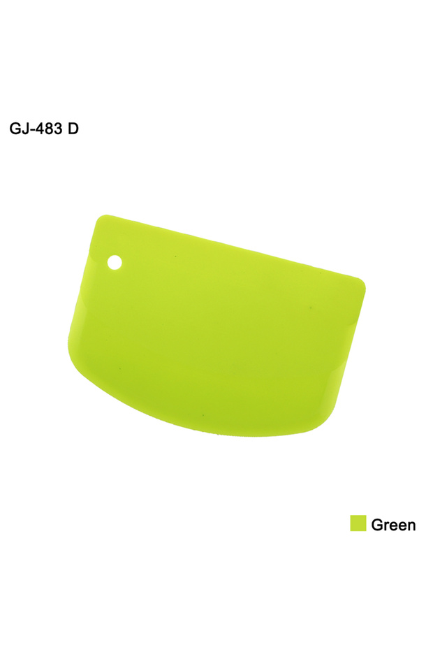 GJ-483 D Green 1Pc 20G 4 Colour Plastic Cake Cream Spatula Dough Knife Cutter Butter Batter Scraper