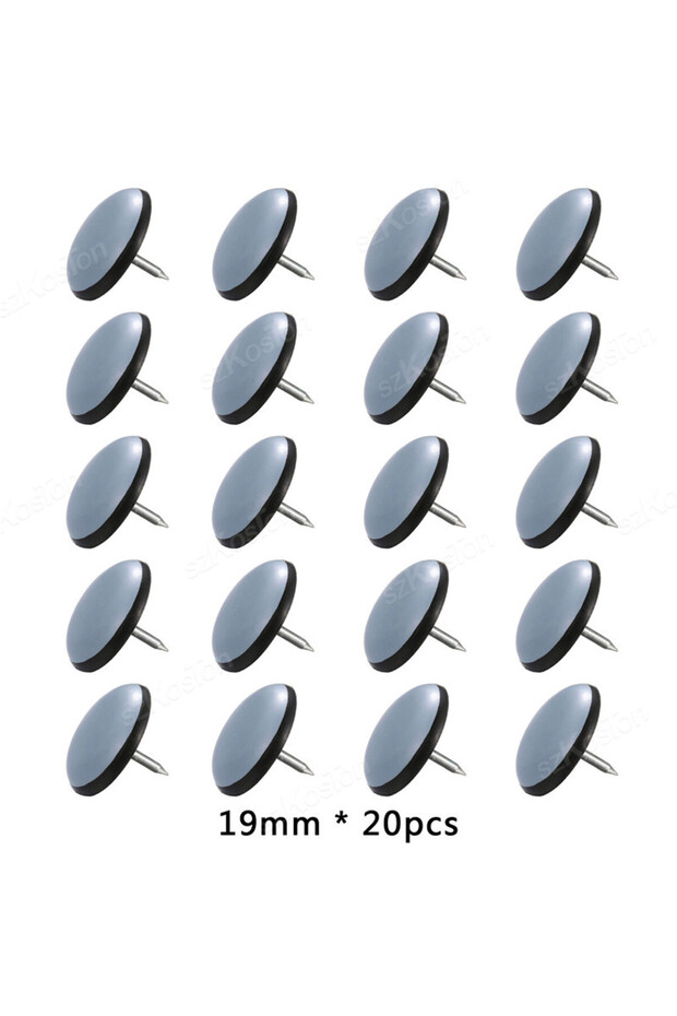 19mm 20Pcs 19/22/25/30/38mm Table Chair Foot Sliders Round Furniture Legs Pads With Nails Cabinet So