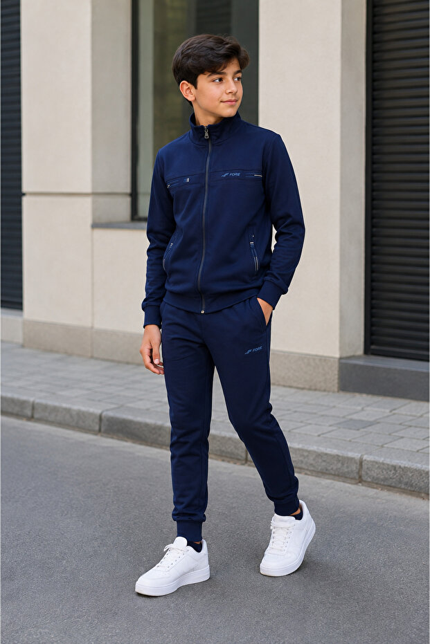 Kids boys 2-piece fleece tracksuit set