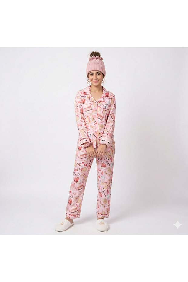 Pyjama Set/Lounge Wear/Cotton Mix