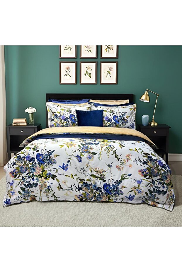 Bella Rose Double 100% Cotton Satin Duvet Cover Set
