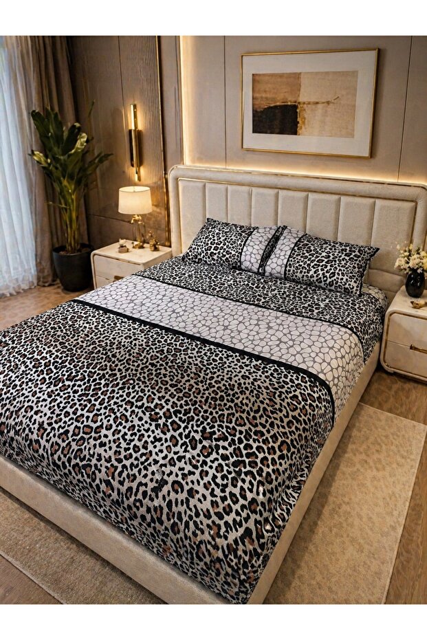 Fitted Full Edge Mattress Protector Patterned Elastic Sheet Set - 1