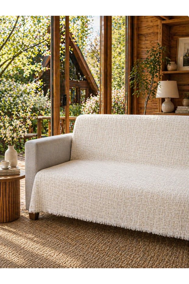 Marble Pattern Non-Slip Washable Cotton Sofa Cover 180X220 cm Sitting and Back
