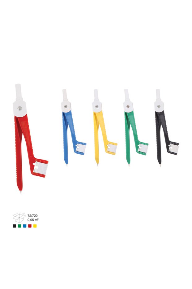 Colorful School Pergeli Pencil with Holder and Secure Design 3 Pieces Assorted Color