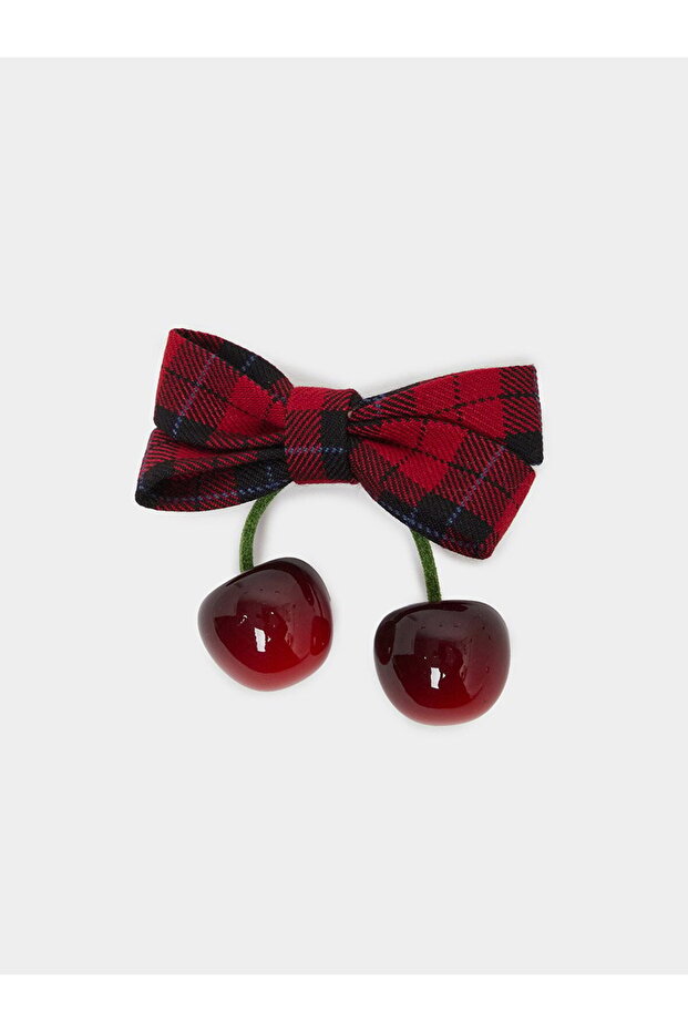 Kids Red Bow and Cherry Hair Clip