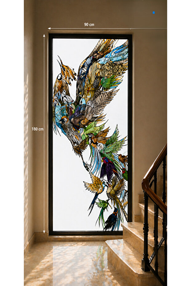 Transparent Stained Glass Pattern Adhesive Foil