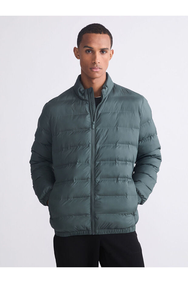 Nevavm Standard Fit Men's Inflatable Coat with Difference in Thickness