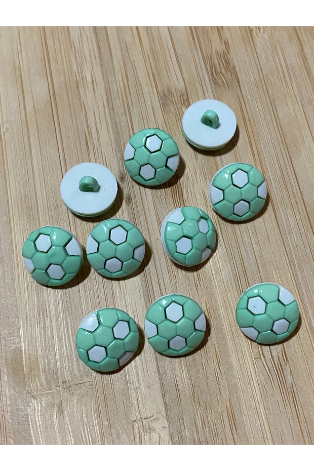 Bottom-Mounted Football Ball Bebe Button 15 mm 10 Units Mint
