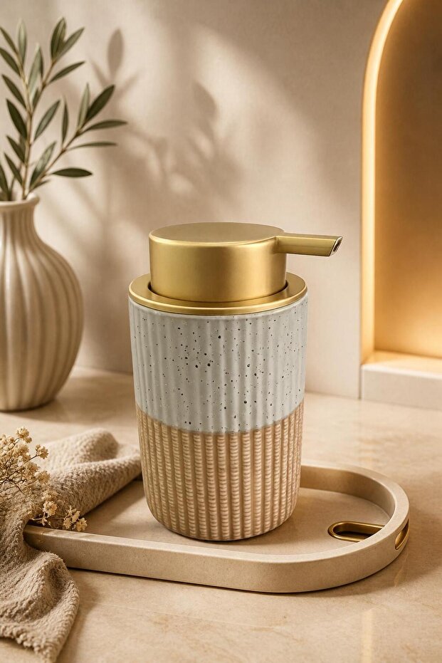 Velvet Porcelain Liquid Soap Dispenser 400 ml Decorative Bathroom & Kitchen