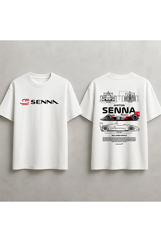 Ayrton Senna F1 Printed Unisex 100% Cotton Oversize T-Shirt