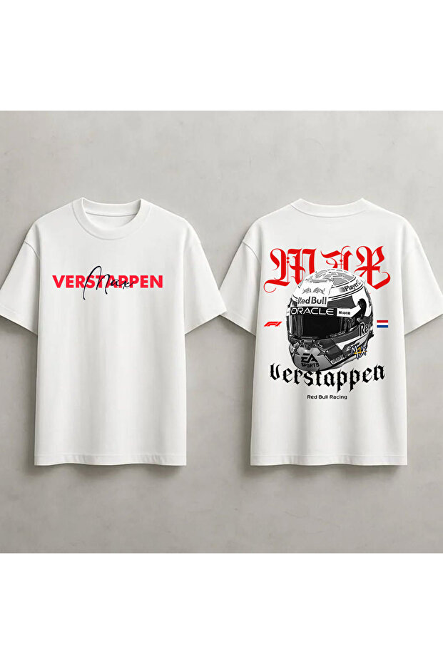 Max Verstappen Formula 1 Printed Unisex 100% Cotton Oversize T-Shirt