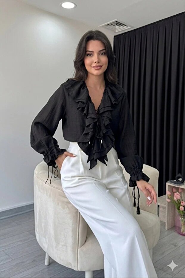 Giav Ruffled Design Shirt