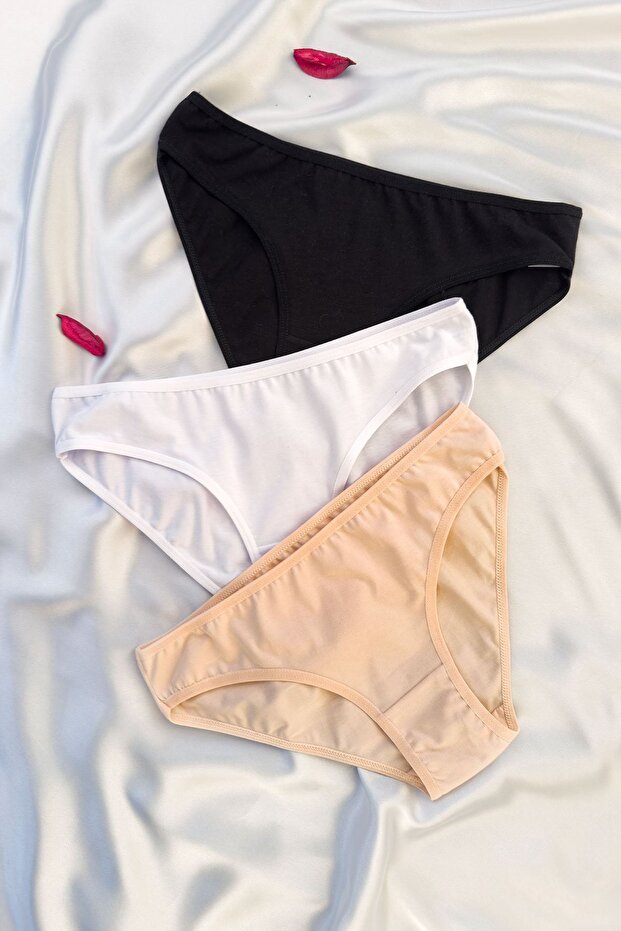 3-Piece Basic Bikini Panties Set - 3