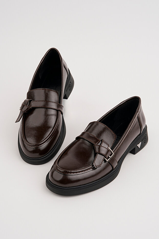 Int-4076 Flat Sole Ballerinas with Belt Detail