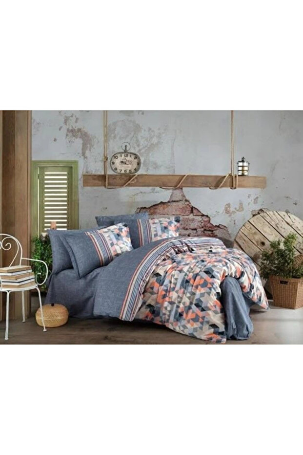 Hobby Kingsize Poplin Duvet Cover Arella Orange Modern Useful Quality Special Design Functional