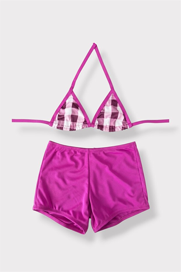 Devojčički bikini set sa šortama - 1