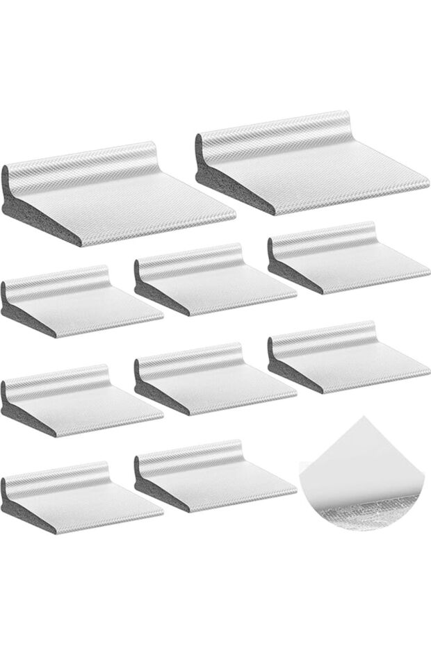 10 Pcs Self-Adhesive Door Corner Seal, Raised Weatherstripping for Noise Isolation and Weather Prote