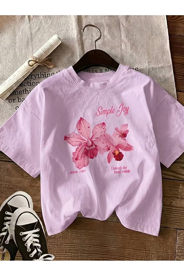Women's Comfortable Fit Tshirt Mixed Print Tshirt