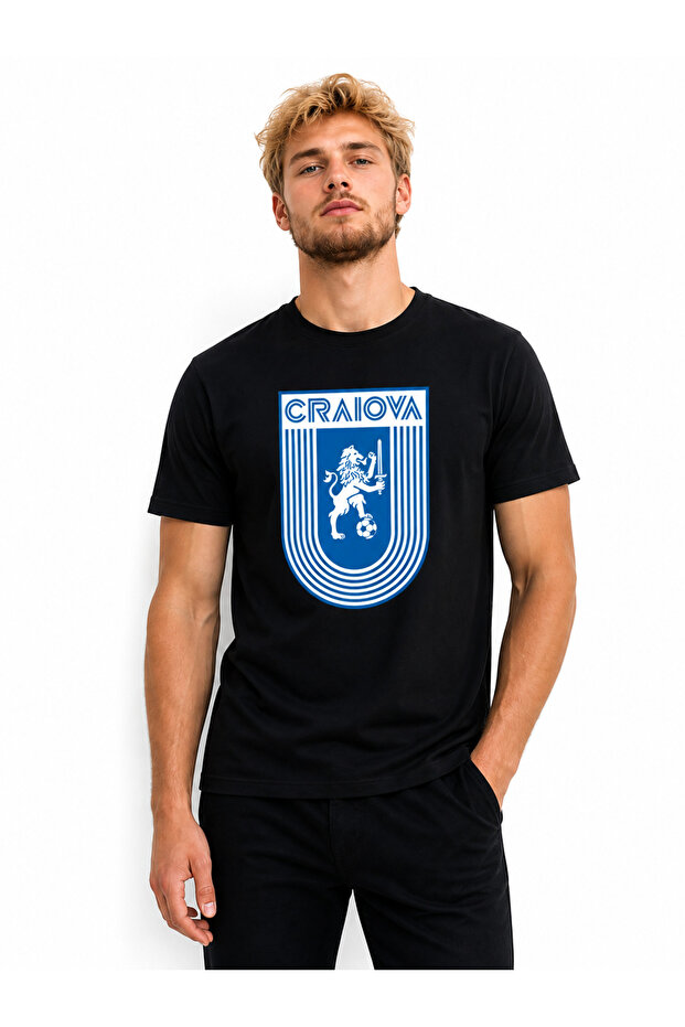 Big Cs Universitatea Craiova Printed Cotton Men's T-Shirt
