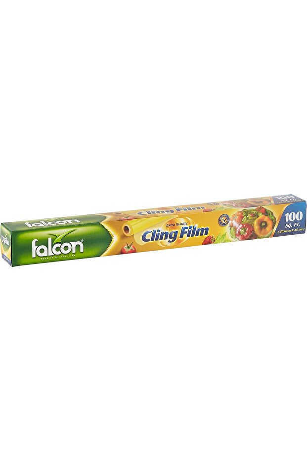 Transparent Food Grade Kitchen Plastic Cling Wrap Roll (100 Sq.Ft)
