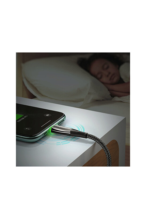 Cablu Lightning Seria Shark Negru - 7