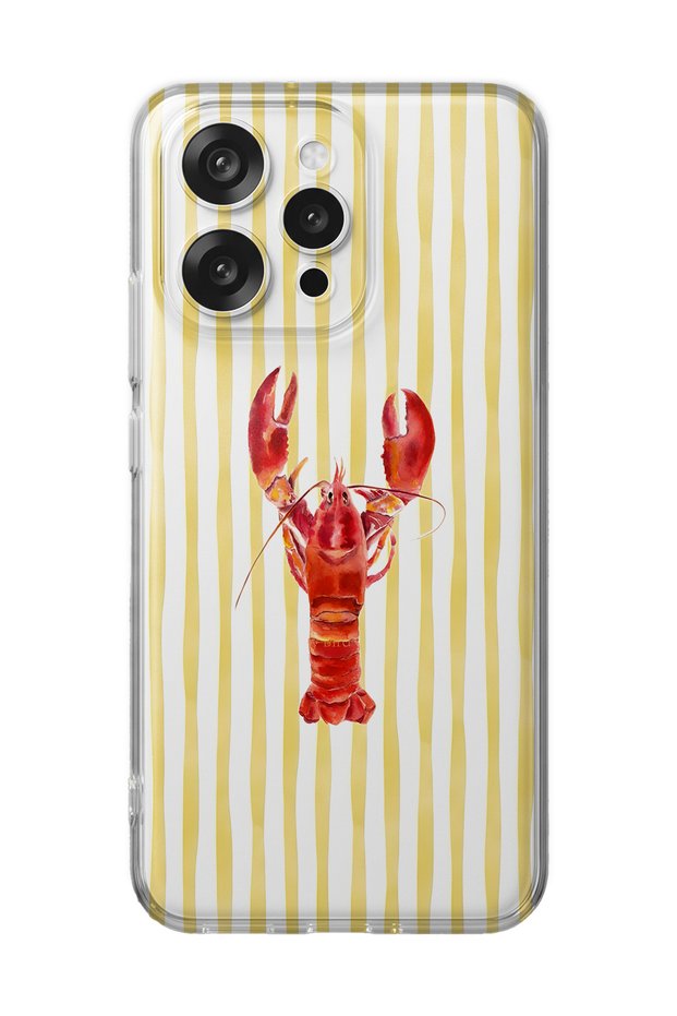 Oppo Reno 15 / 15F Compatible Transparent Phone Case with Lobster Pattern