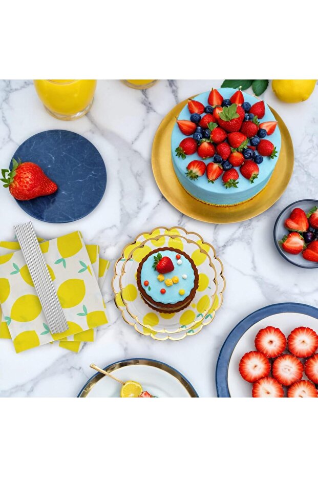 Lemon Theme Dinnerware Set - Complete Party Supplies for 20 Guests, good for Parties, Birthdays, and Showers