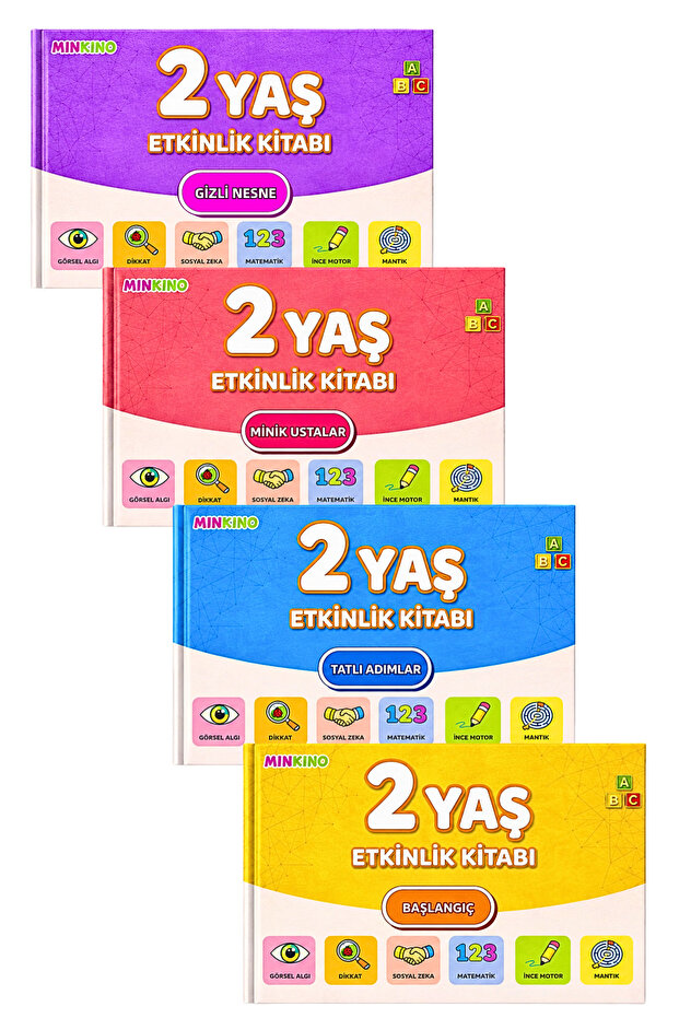 minkino 2 Yaş Etkinlik Seti | 4 Kitap Bir Arada