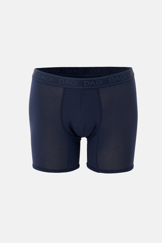 Navy Blue Plain Micro Modal Boxer - 1