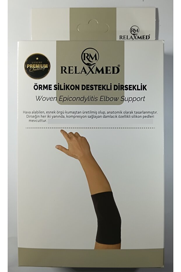 Knitted Silicone Support Elbow Brace – Epicondylitis Support Bandage for Tennis and Golf Elbow Size m