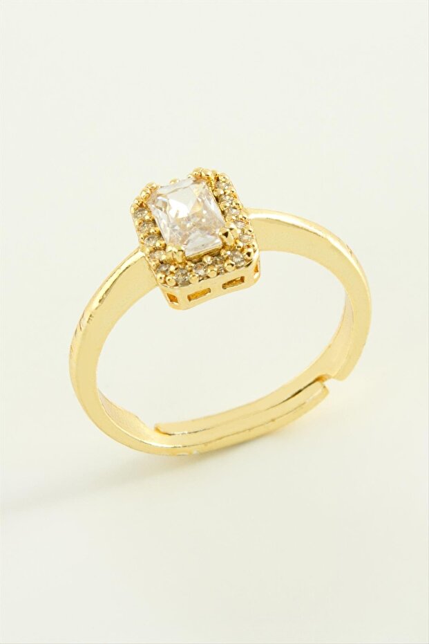 ILKESHOP خاتم باجيت (223714) مرصع بالأحجار - أصفر