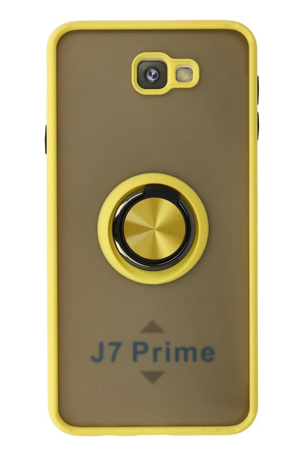 Ilkeshop New Galaxy J7 Prime Case Montreal Ringed Silicone Cover (112300) - Yellow