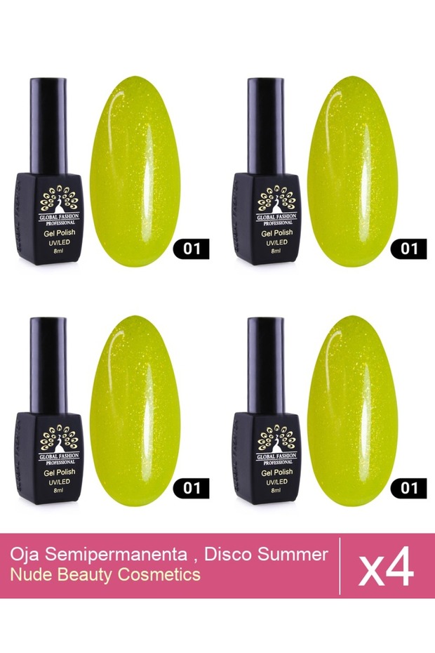 Set 4x Oja Semipermanenta , Disco Summer , 01 , 8 ml