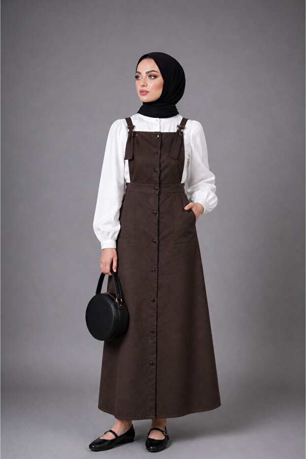 Buttoned Model Hijab Gilet