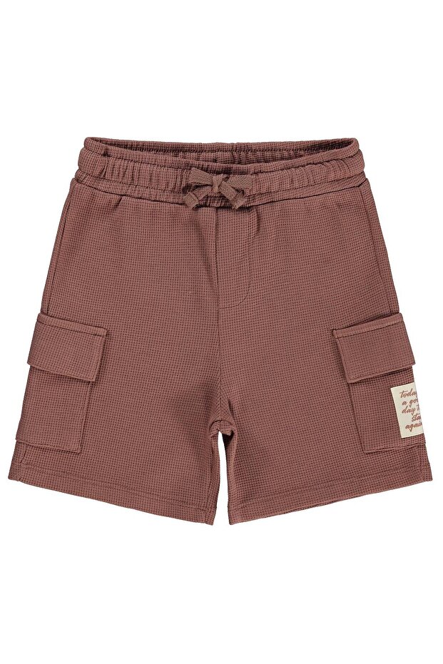 Basic Buttoned Front Shorts for 2-5 Years - Brown
