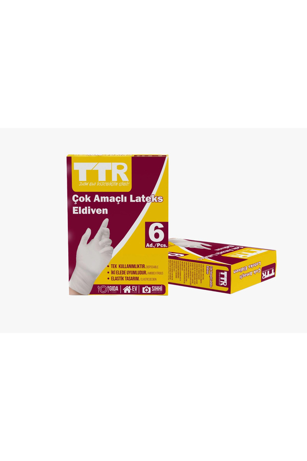 قفازات لاتكس 6 قطع - TTR