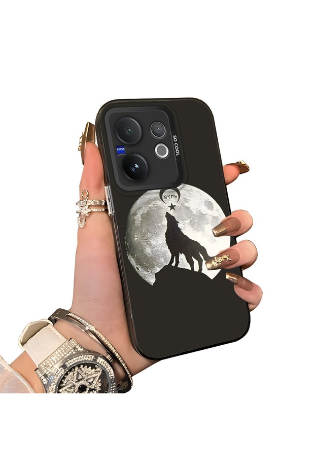 Vivo V60 Compatible Hard Acrylic Back Silicone Edge Lens Protection Case