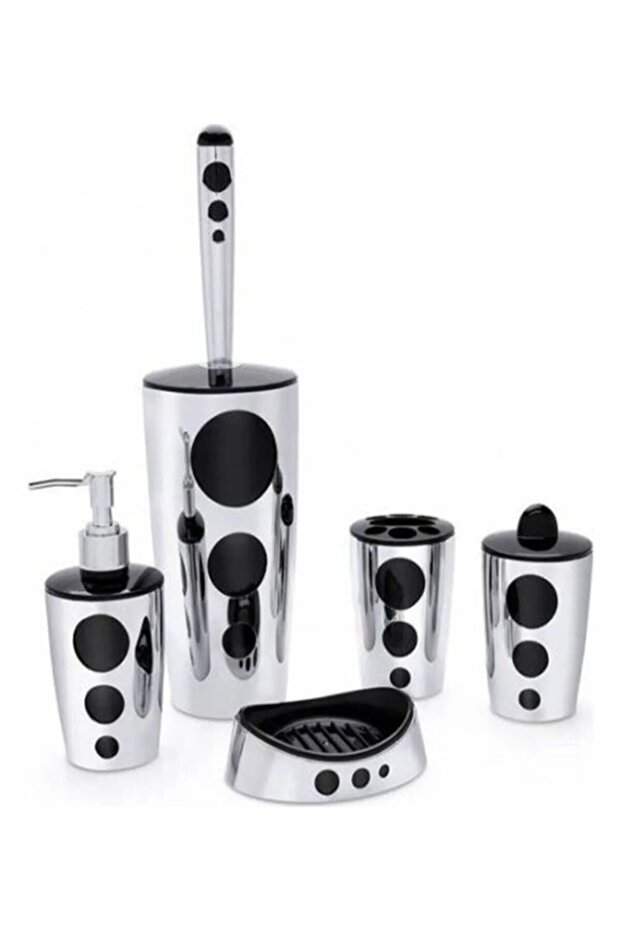 Punto 5 Piece Bathroom Set Chrome -F326 Daily Use Support