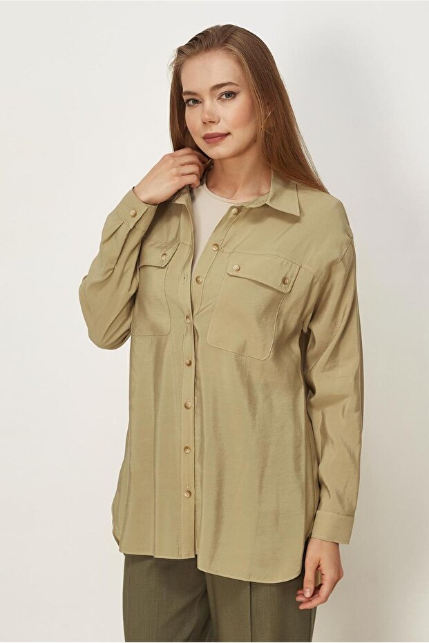 Shirt Collar Modal Tunic 46464