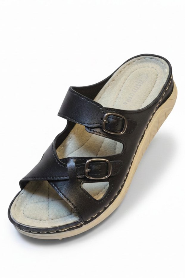 7350 Orthopedic Sole Comfortable Fit Women's Slippers - Comfortable Anatomical Slippers with Adjustable Buckle