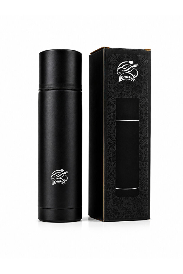 400 ML Çelik Termos – Siyah