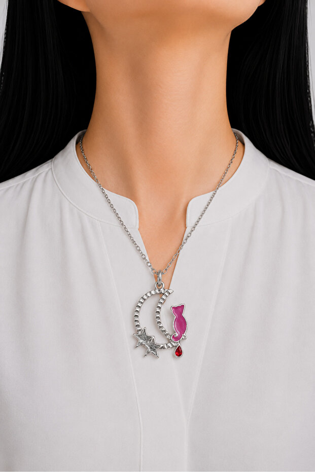 Gothic Necklace Black Chain Gothic Design Women's Necklace Punk Rock Style Accessory
