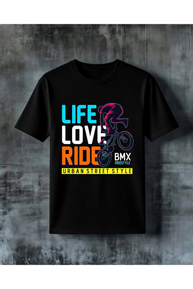 Life Ride Freestyle Cycling Printed Oversize T-Shirt