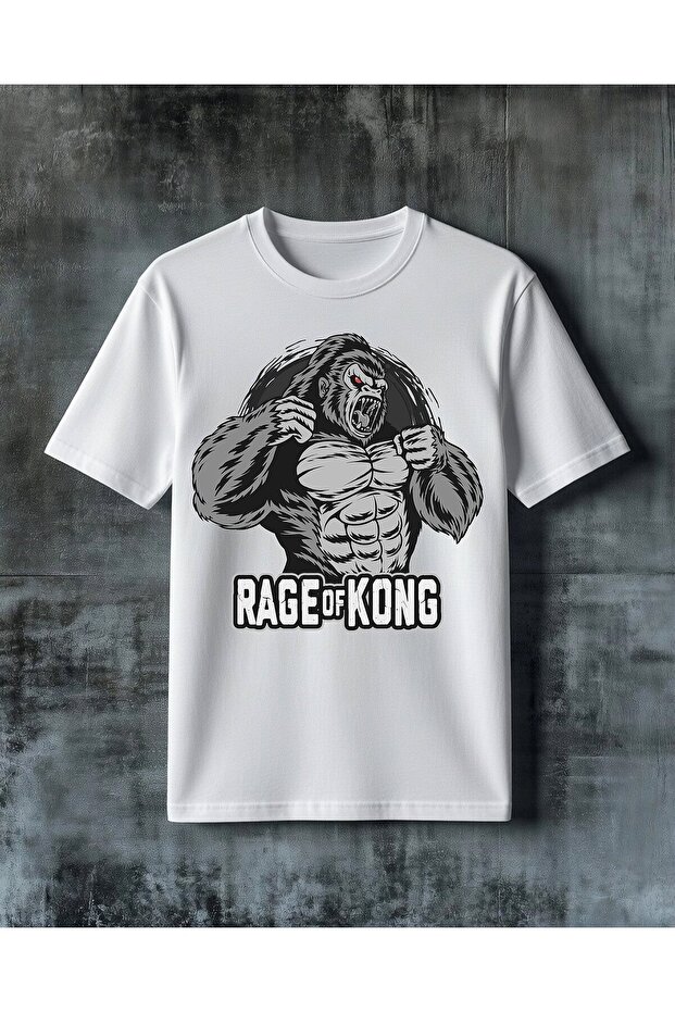 Rage of Kong Powerful Monkey Printed Oversize T-Shirt
