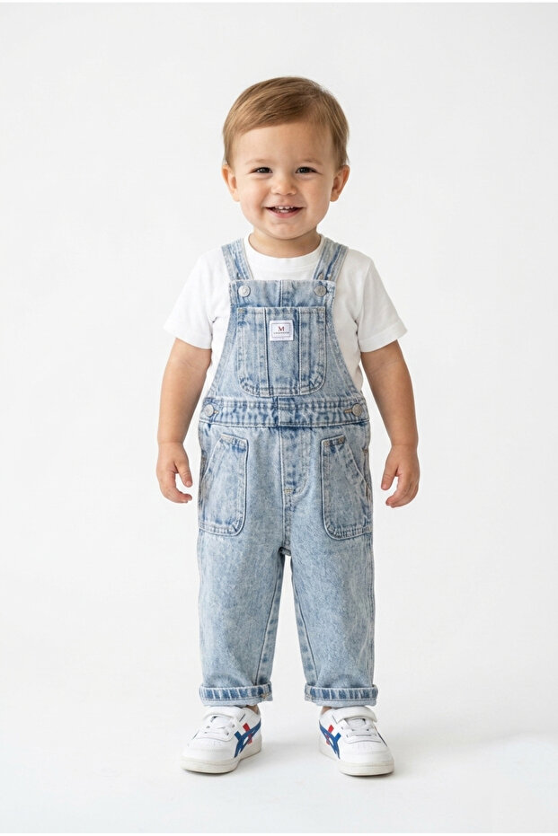 Boys Denim Dungaree, 24M